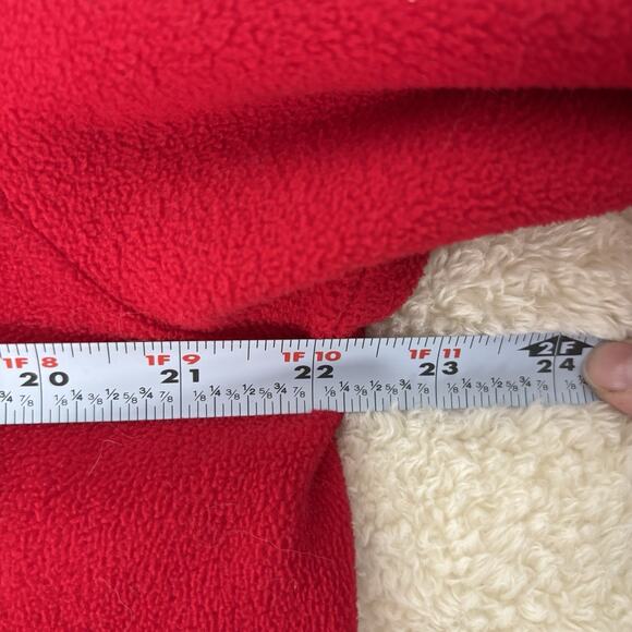 Lands‎ End Womens Red Fleece Pullover SZ LP Sweater - Picture 4 of 5